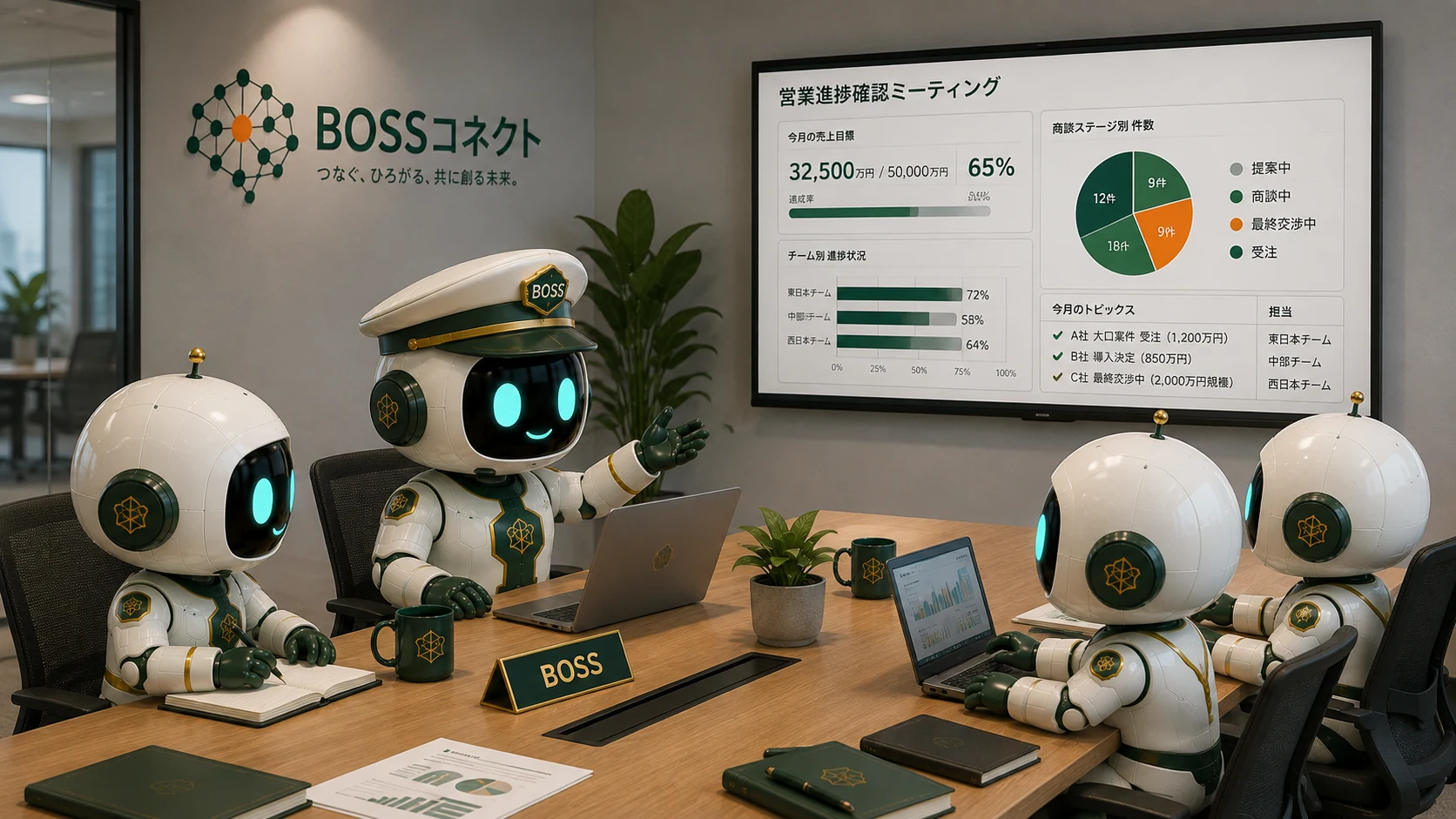 毎日の営業進捗を確認するミーティング